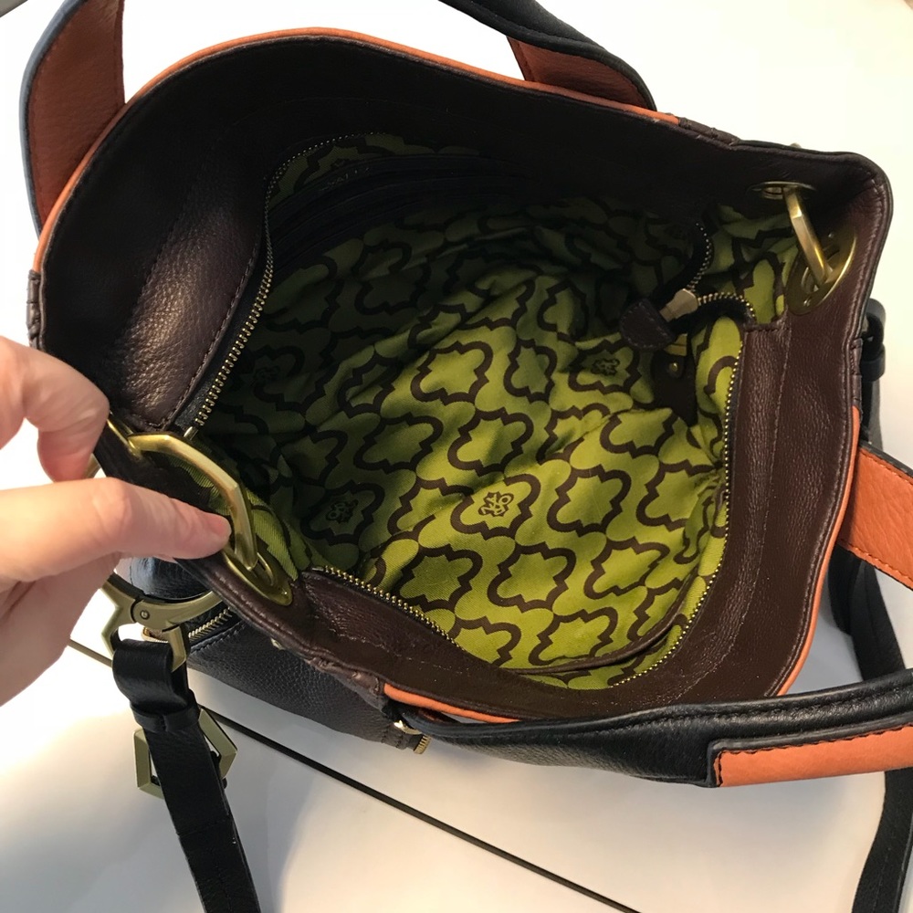Anthropologie Leather Crossbody Hobo Bag Purse - Picture 3 of 8